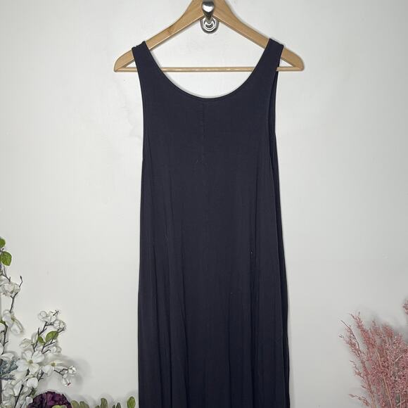 UNIVERSAL STANDARD Athena Divine Jersey Maxi Dress Black Sz 10/12 {A24} - Picture 4 of 7